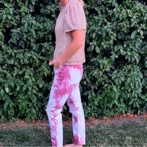 Purple tie dye pants